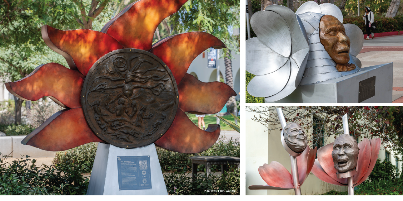 living land acknowledgement sculptures